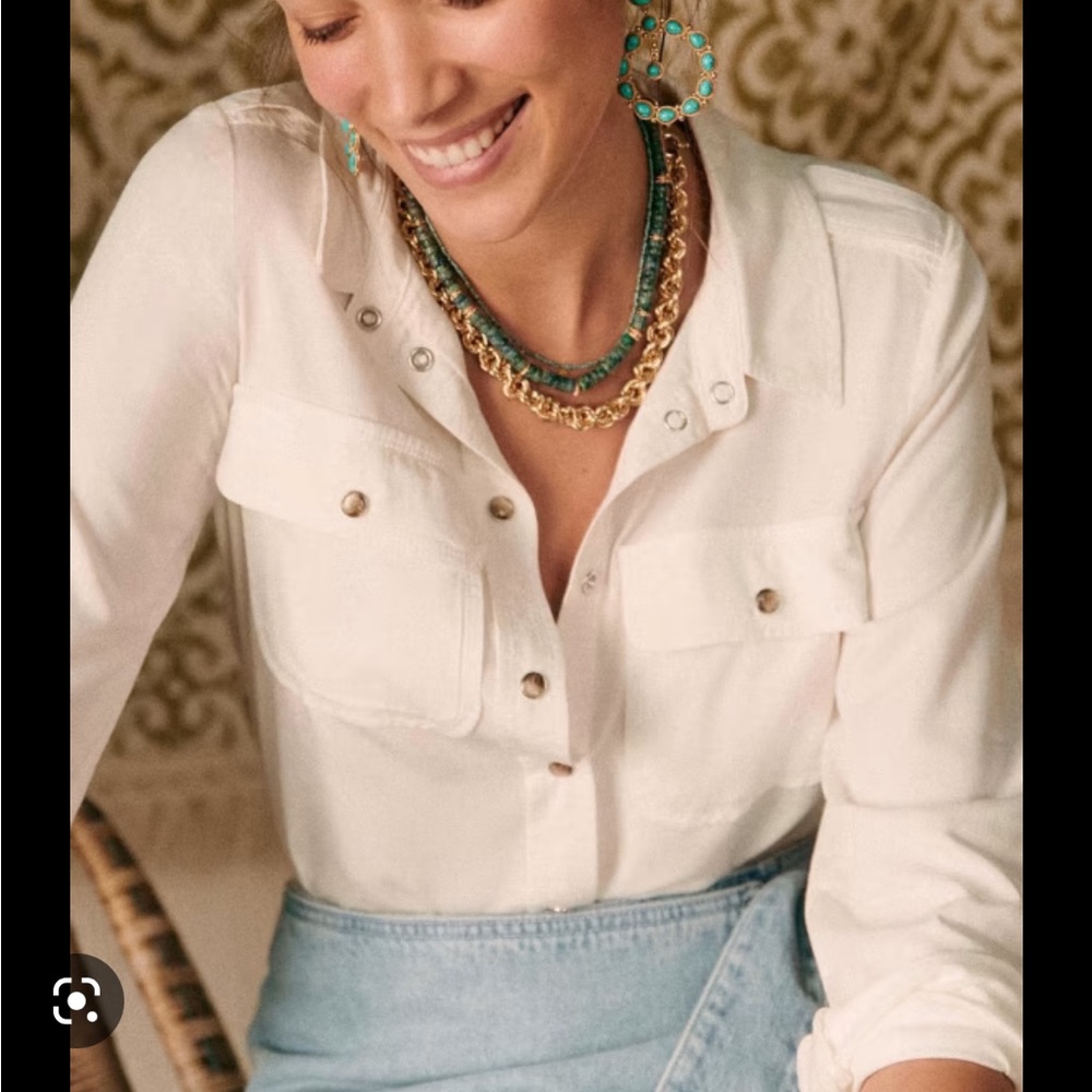 Sezane Davina Shirt Ecru 2